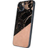 Black and Rose Gold Marble Split iPhone 14 Plus Skin